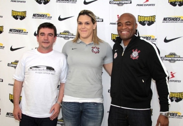 Gabi Garcia with Anderson Silva in 2012